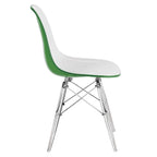 Dover Acrylic Accent Banquet Side Chair Dining Chair with Eiffel Legs for Indoor Outdoor Home Office Living Room & Kitchen