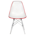 Dover Acrylic Accent Banquet Side Chair Dining Chair with Eiffel Legs for Indoor Outdoor Home Office Living Room & Kitchen
