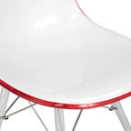 Dover Acrylic Accent Banquet Side Chair Dining Chair with Eiffel Legs for Indoor Outdoor Home Office Living Room & Kitchen