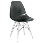 Dover Acrylic Accent Banquet Side Chair Dining Chair with Eiffel Legs for Indoor Outdoor Home Office Living Room & Kitchen