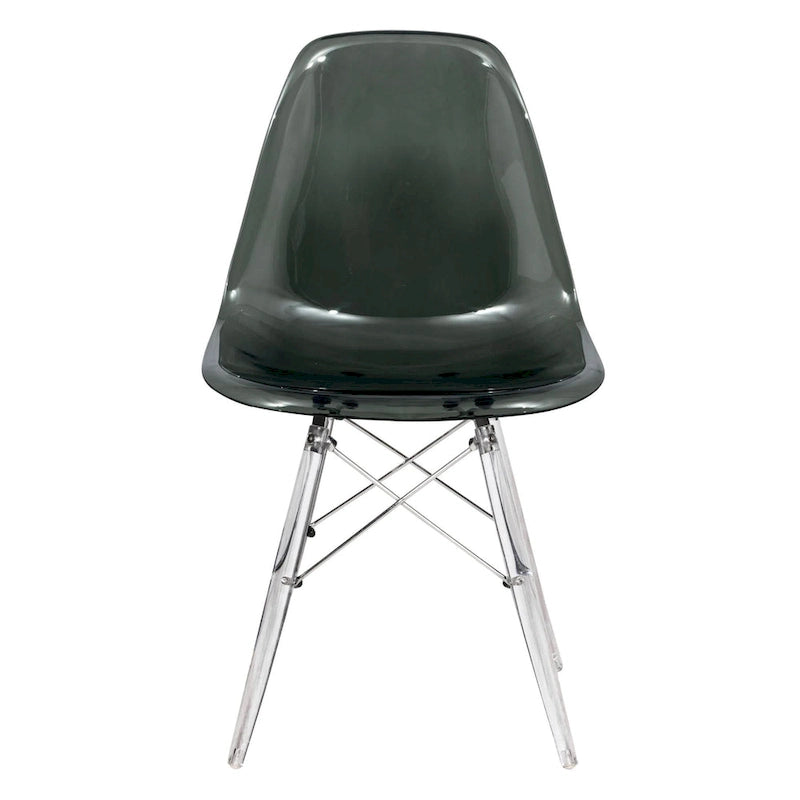 Dover Acrylic Accent Banquet Side Chair Dining Chair with Eiffel Legs for Indoor Outdoor Home Office Living Room & Kitchen