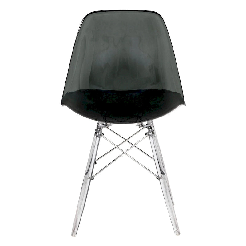 Dover Acrylic Accent Banquet Side Chair Dining Chair with Eiffel Legs for Indoor Outdoor Home Office Living Room & Kitchen