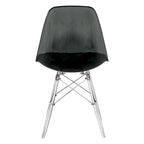 Dover Acrylic Accent Banquet Side Chair Dining Chair with Eiffel Legs for Indoor Outdoor Home Office Living Room & Kitchen