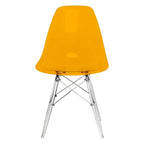Dover Acrylic Accent Banquet Side Chair Dining Chair with Eiffel Legs for Indoor Outdoor Home Office Living Room & Kitchen