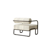 Living Room Corduroy Upholstered Accent Chair with Iron Frame