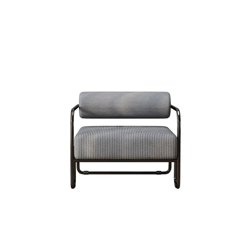 Living Room Corduroy Upholstered Accent Chair with Iron Frame