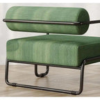 Living Room Corduroy Upholstered Accent Chair with Iron Frame