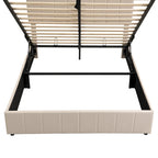 Upholstered Platform Bed with Hydraulic Storage System