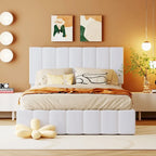 Upholstered Platform Bed with Hydraulic Storage System