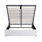 Upholstered Platform Bed with Hydraulic Storage System