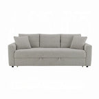 Conan Sleeper Sofa, Full Fold Out Bed, 2 Pillows, Gray Boucle, 89 Inch