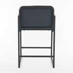 Set of 2,Modern Upholstered Counter Height Bar Stool with Armrests, Metal Frame and Padded Seat