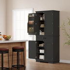 72in Kitchen Storage Pantry Cabinet for Dining Room,Adjustable Shelves