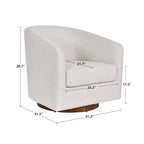 Modern 31 W Swivel Accent Chair Barrel Chair