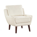 Comfortable Contemporary Accent Chair with Durable Upholstery and Solid Wood Legs