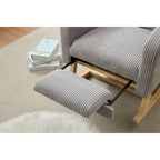 Modern Accent Rocking Chair Rocking Chair with Solid Wood Legs, Upholstered Nursery Glider Rocker