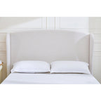 Windsor Headboard Upholstered Wingback Platform Bed