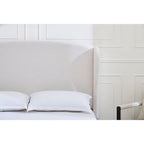 Windsor Headboard Upholstered Wingback Platform Bed