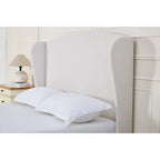 Windsor Headboard Upholstered Wingback Platform Bed