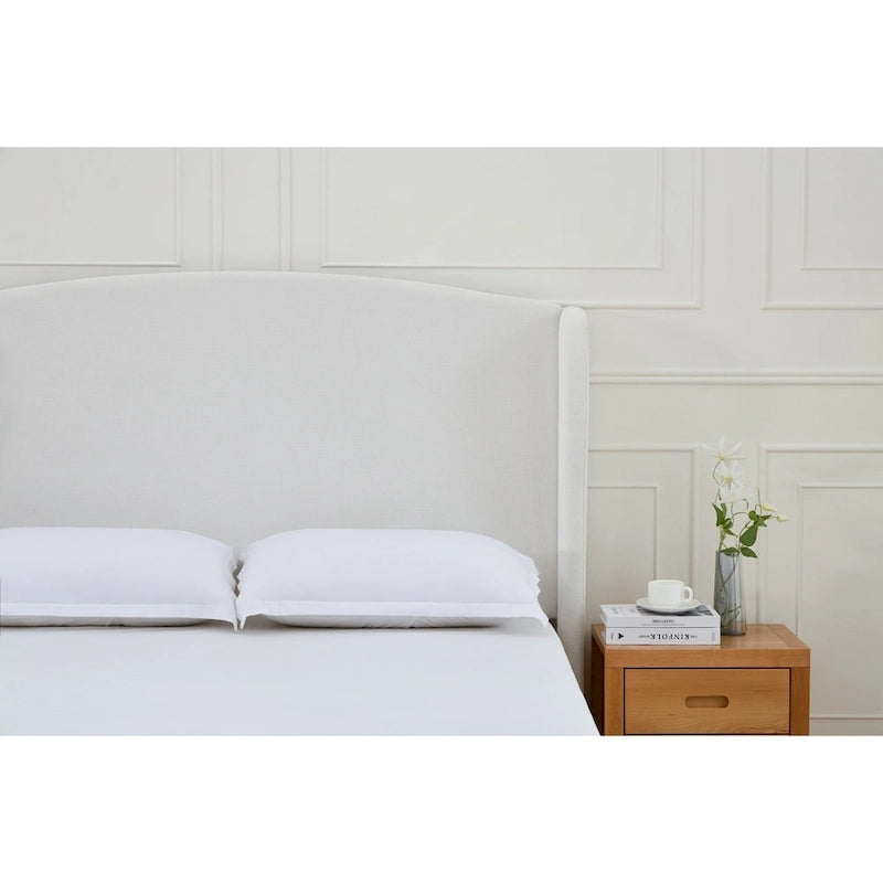 Windsor Headboard Upholstered Wingback Platform Bed