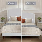 Windsor Headboard Upholstered Wingback Platform Bed