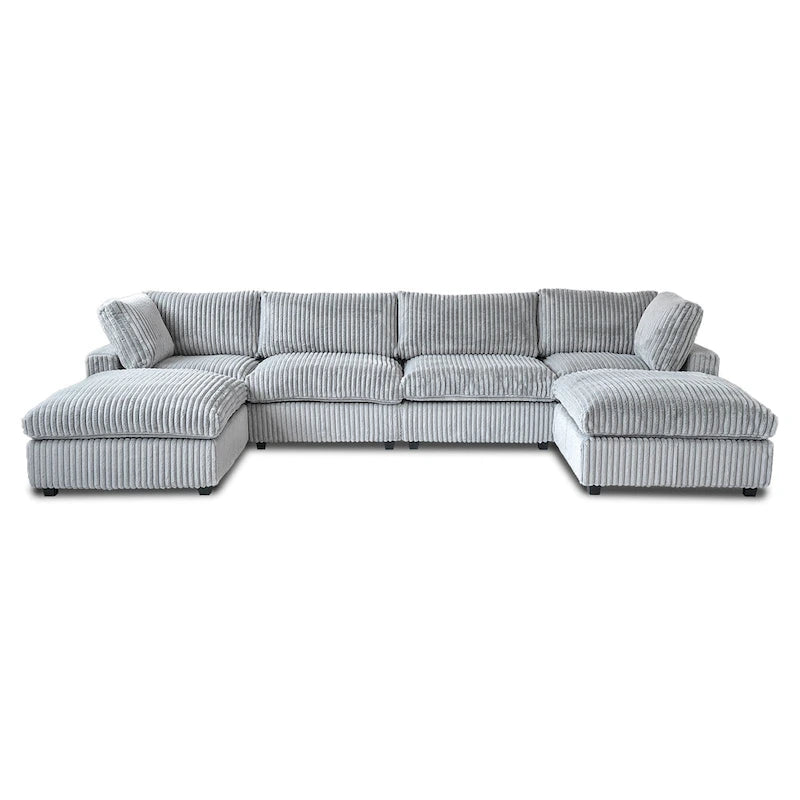 157.48 Modular Sectional Sofa Couch, Modern Deep Seat Sleeper Sofa for Living Room