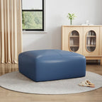 35 Genuine Leather Ottoman, Upholstered Ottoman for Living Room