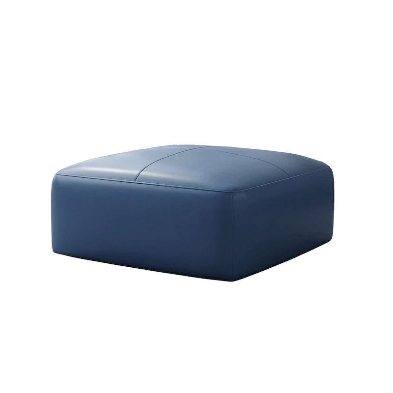 35 Genuine Leather Ottoman, Upholstered Ottoman for Living Room