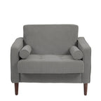 Modern Upholstered Accent Chairs, Corduroy Wide Armchairs For Living Room