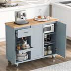 Kitchen Island With Foldable Counter Top(no include stool)