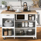 Kitchen Island With Foldable Counter Top(no include stool)