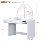 39 Makeup Vanity Table with Mirror Touch Screen Lighted Mirror
