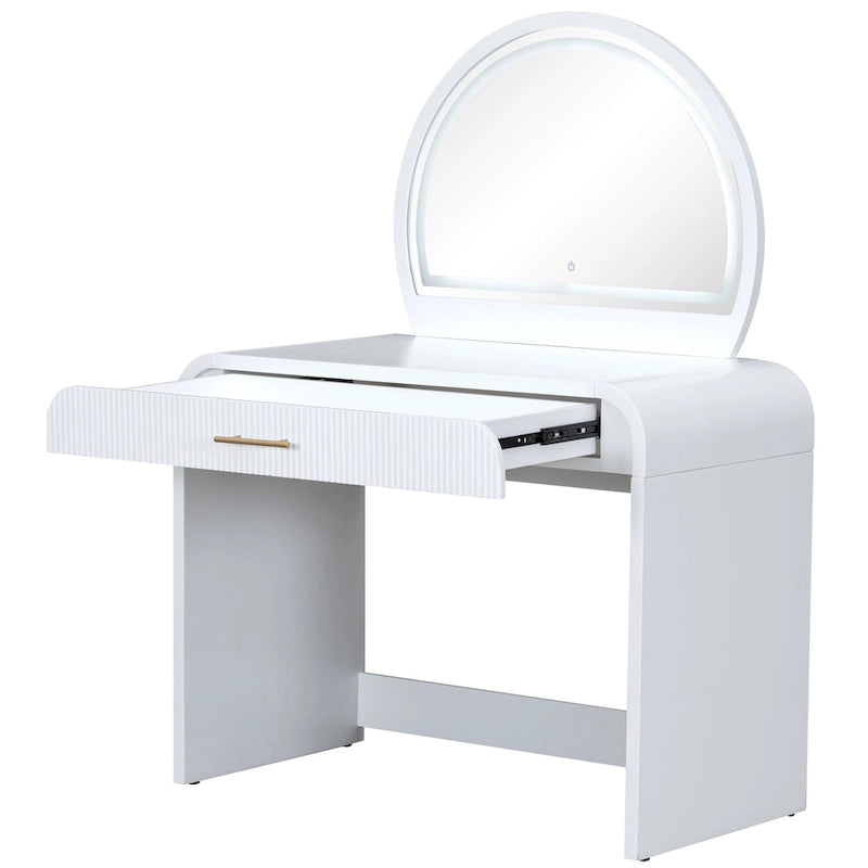 39 Makeup Vanity Table with Mirror Touch Screen Lighted Mirror