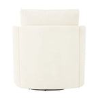 360 Swivel Chair, 29.9 Accent Barrel Armchair, Upholstered Swivel Sofa Chair with Curved Design