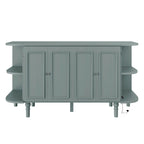 Farmhouse Murphy Bed Foldable Platform Bed Convertible Chest Cube Cabinet Bed with Curved Shelves and Charging Station