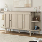 Farmhouse Murphy Bed Foldable Platform Bed Convertible Chest Cube Cabinet Bed with Curved Shelves and Charging Station