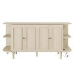 Farmhouse Murphy Bed Foldable Platform Bed Convertible Chest Cube Cabinet Bed with Curved Shelves and Charging Station