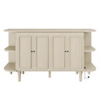 Farmhouse Murphy Bed Foldable Platform Bed Convertible Chest Cube Cabinet Bed with Curved Shelves and Charging Station