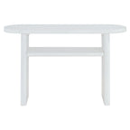 Elegant Minimalist Console Table with Rounded Edges and Sturdy Shelf Design for Entryway