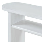 Elegant Minimalist Console Table with Rounded Edges and Sturdy Shelf Design for Entryway