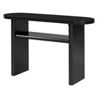Elegant Minimalist Console Table with Rounded Edges and Sturdy Shelf Design for Entryway