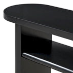 Elegant Minimalist Console Table with Rounded Edges and Sturdy Shelf Design for Entryway