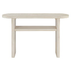Elegant Minimalist Console Table with Rounded Edges and Sturdy Shelf Design for Entryway