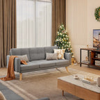 67 Sofa Couch with Soft Armrest Small Sofa Seat with 3 Comfy Pillows3-Seater Couch for Livingroom