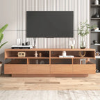 Freestanding TV Console TV Stand with 4 Drawers Media Console Table with Acrylic Transparent Storage for TVs up to 75