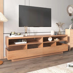 Freestanding TV Console TV Stand with 4 Drawers Media Console Table with Acrylic Transparent Storage for TVs up to 75