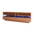 Freestanding TV Console TV Stand with 4 Drawers Media Console Table with Acrylic Transparent Storage for TVs up to 75