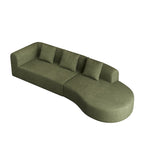 123.2 Corduroy Cloud 4-Seater Sectional Sofa