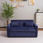 69 Corduroy Sleeper Sofa with Adjustable Backrest & Storage Pocket