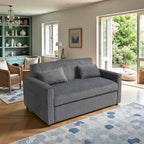 69 Corduroy Sleeper Sofa with Adjustable Backrest & Storage Pocket